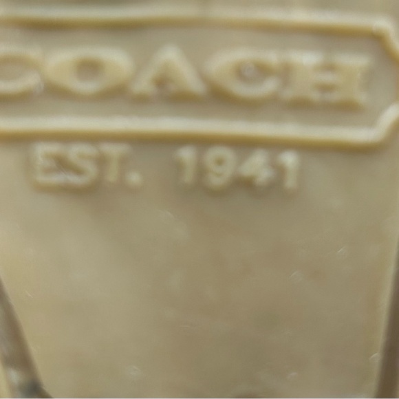 Coach Ireena Black Espadrille Wedges w/Tan Leather Trim and Bow Size 9 GUC - Picture 9 of 11